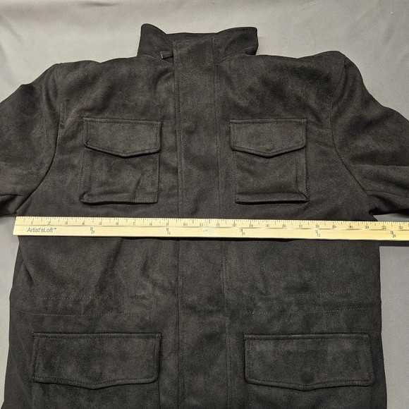 ROBERT GRAHAM MENS BLACK FAUX SUEDE CARGO JACKET SIZE LARGE ORIG. $328 - Picture 4 of 8